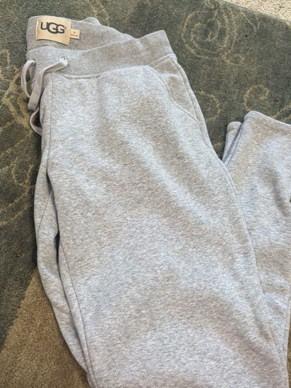 UGG womans Light Gray Fleece Jogger Pants